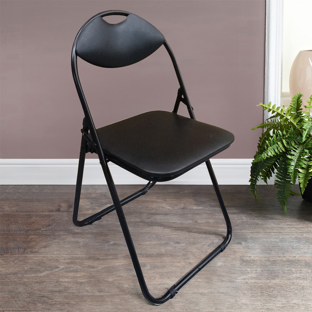 Black Padded Folding Chair Price Comparisons | Compare The Build