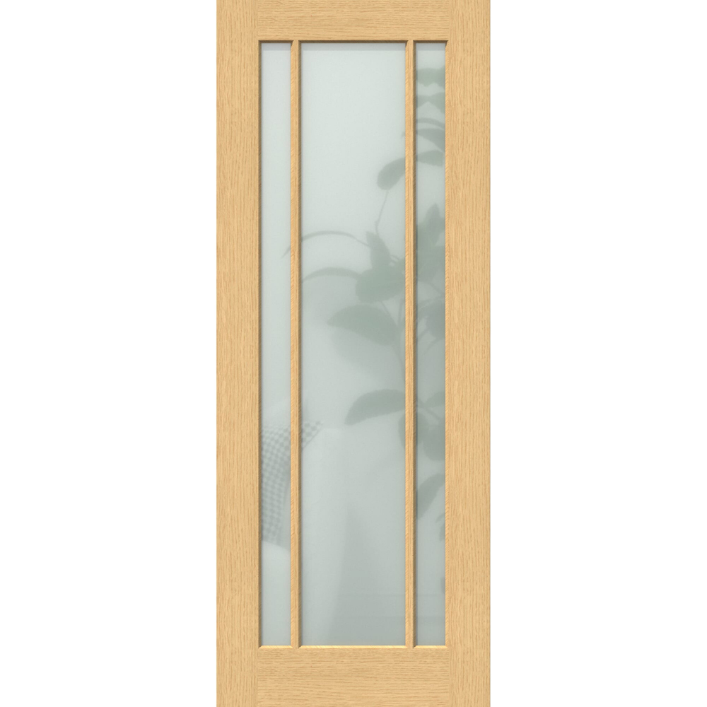 Green & Taylor Worcester Oak 3 Lite Frosted Glazed Internal Door 1981 x 762 x 35mm Price Comparisons | Compare The Build