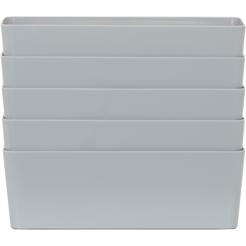 Homebase Rectangular Slabs Wham Grey 7.01 Rectangular Studio Basket 5 Pack | Homebase