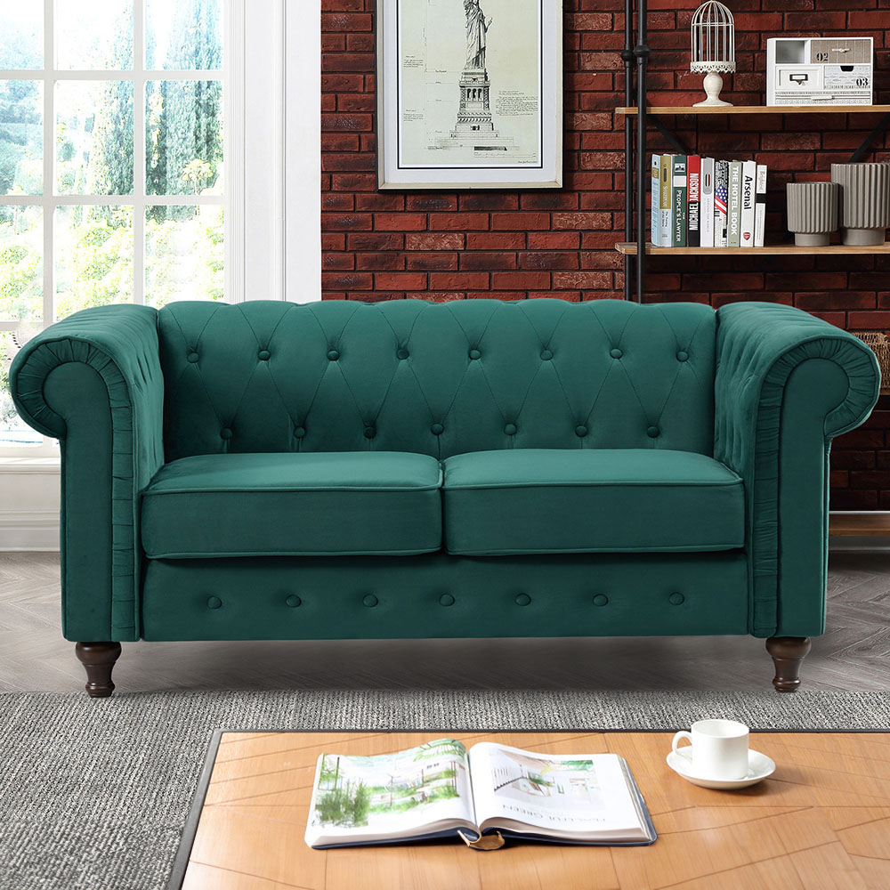 Pelham 2 Seater Green Velvet Sofa Price Comparisons | Compare The Build