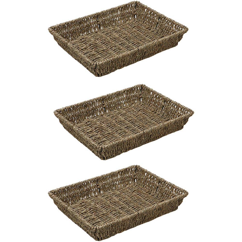 JVL Seagrass Rectangular Storage Tray 3 Pack Price Comparisons | Compare The Build
