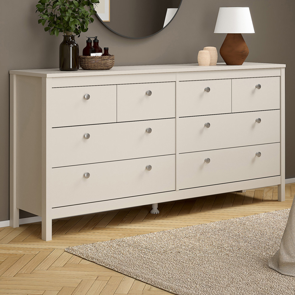 Madrid Resser Florence Madrid 8 Drawer Cashmere Double Dresser | Homebase