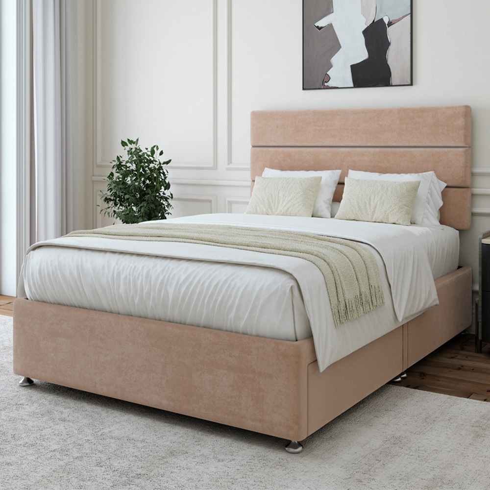 Bedmaster King Size Mink Naples Velvet 2 Drawer Divan Base Price Comparisons | Compare The Build