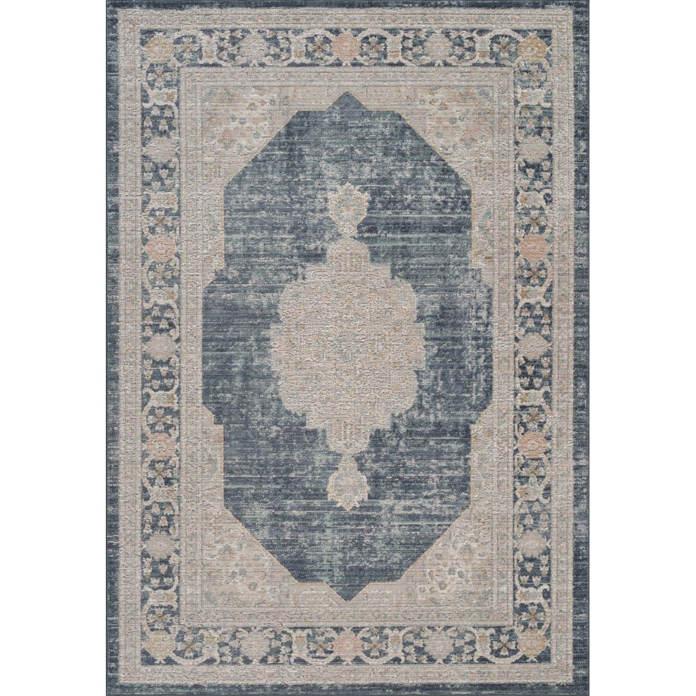 Orchidea Rugs Desire Rugs Maia Navy Orchid Floral Non Slip Rug 120 x 180cm | Homebase