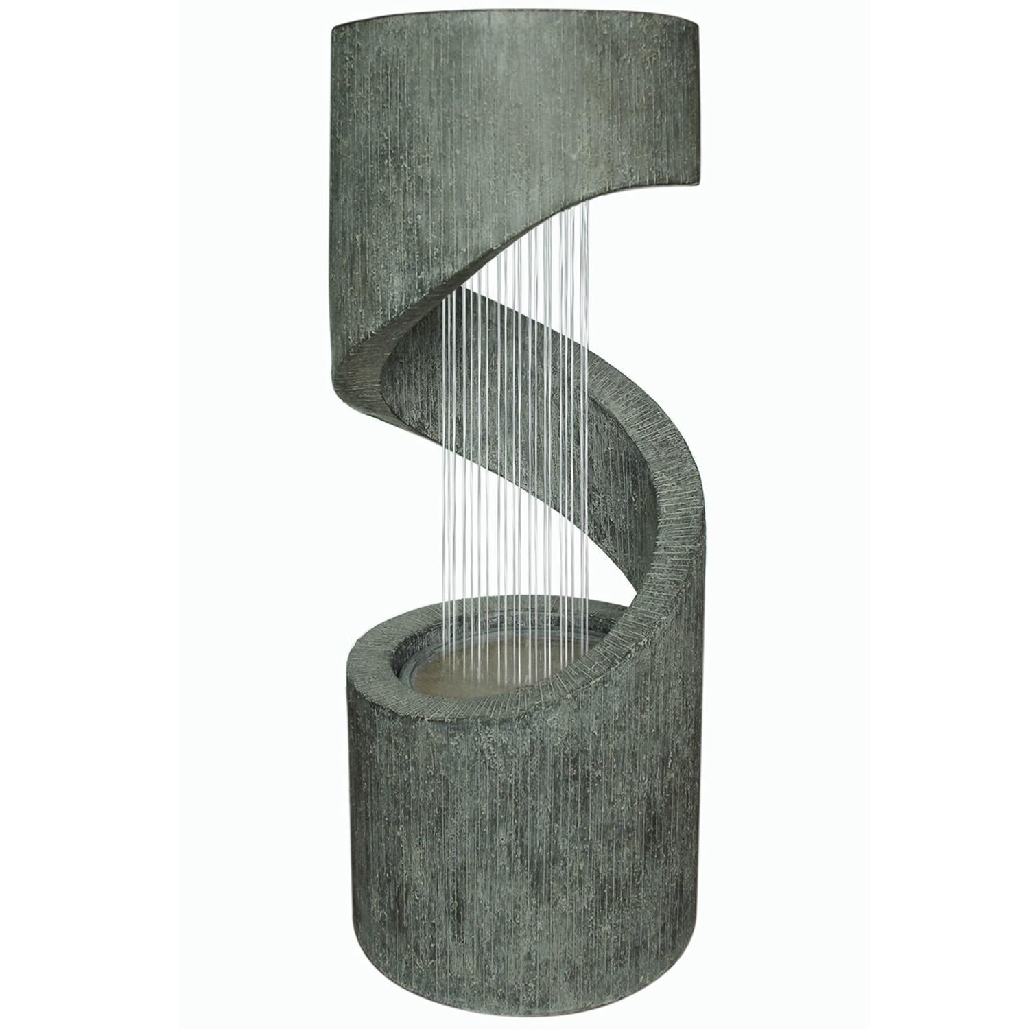 My Garden Grey Polyresin Twirl Fountain with LED Light Price Comparisons | Compare The Build