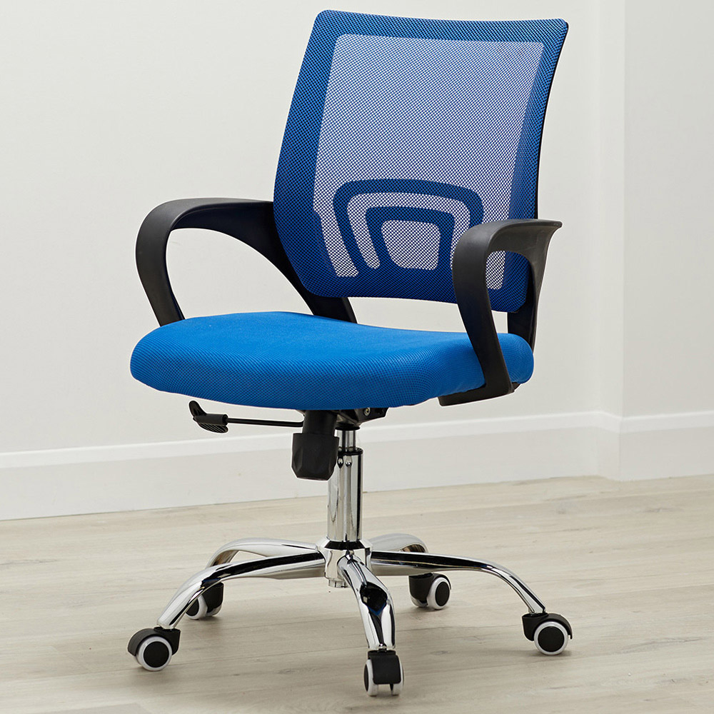 LPD Furniture Tate Blue Mesh Back Swivel Office Chair Price Comparisons | Compare The Build