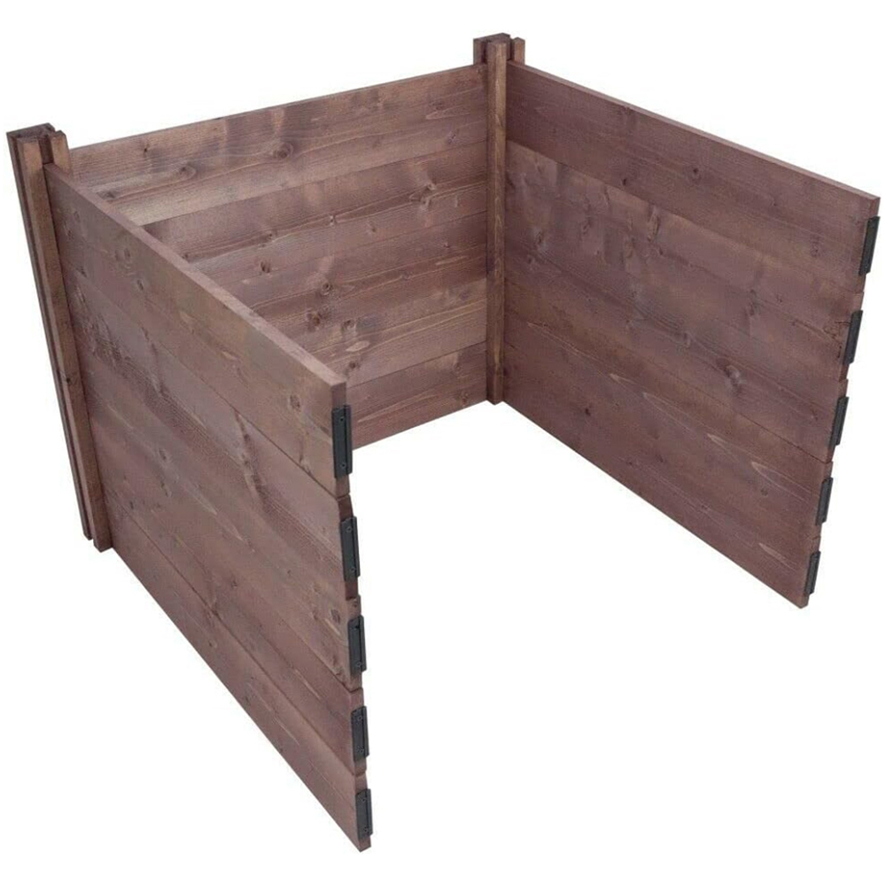 Garden Gear 3-Sided Wooden Compost Module 573L | Homebase