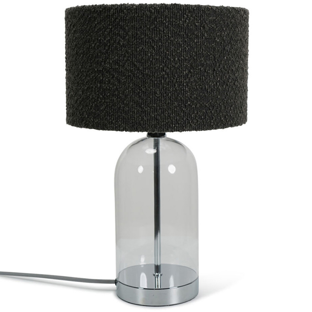 ValueLights Jessy Silver and Charcoal Boucle Shade Glass LED Table Lamp Price Comparisons | Compare The Build