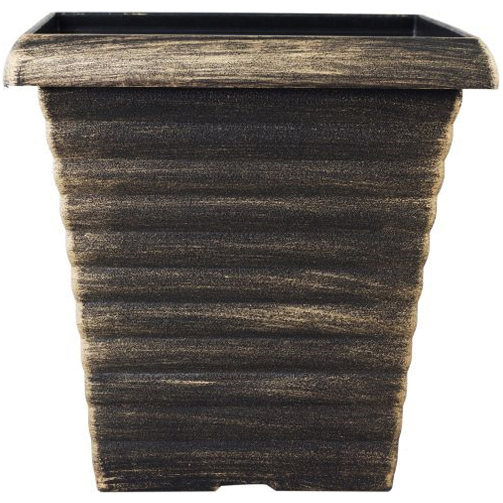 Garden Gear Bronze and Black Square Biscotti Pot 23cm Price Comparisons | Compare The Build