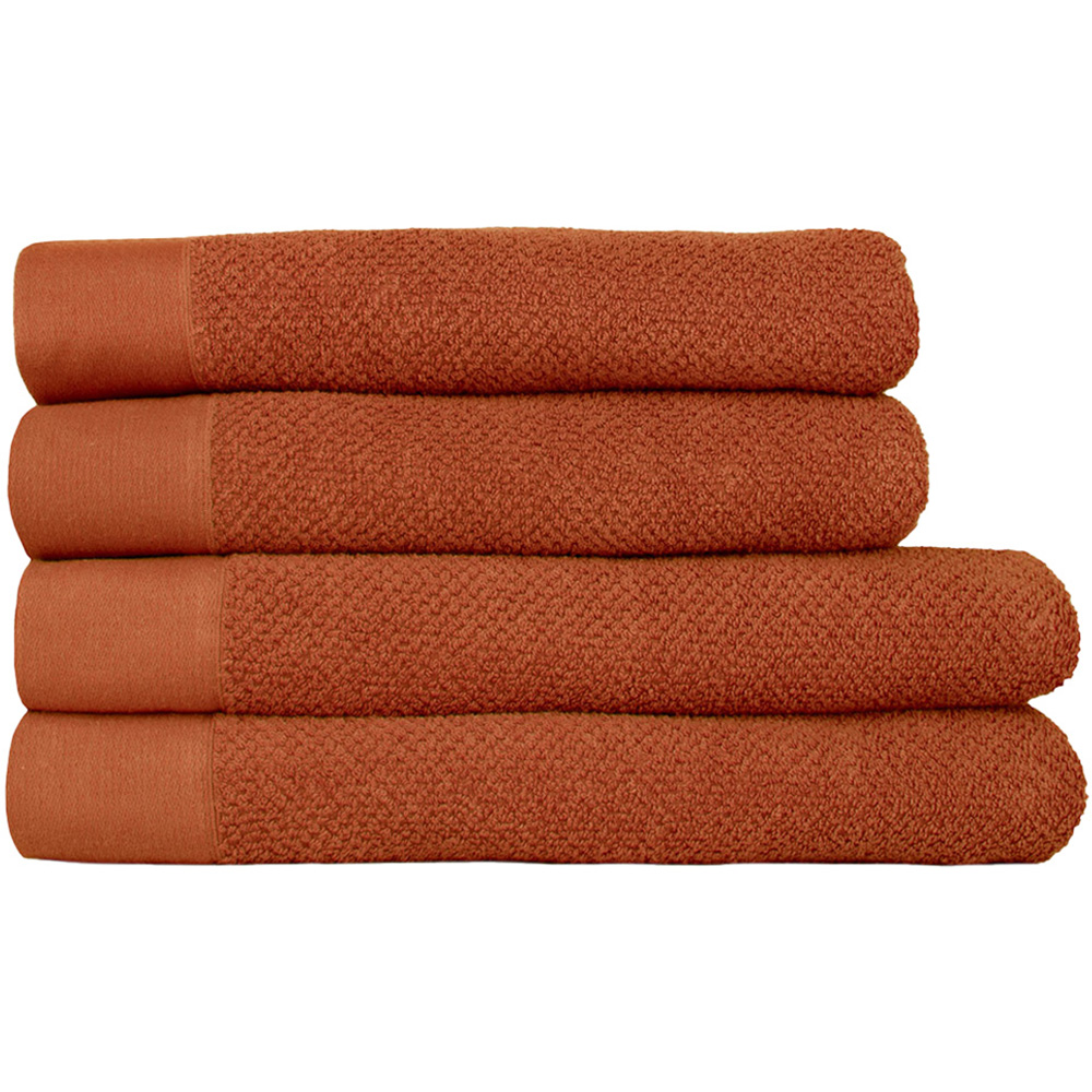 furn. Textured Cotton Brown Bath Towels and Sheets Set of 4 Price Comparisons | Compare The Build