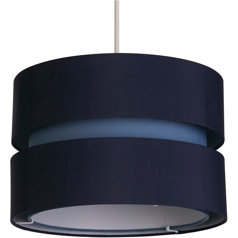Lighting Collection Brea 2 Tier Navy Cotton Ceiling Shade Price Comparisons | Compare The Build