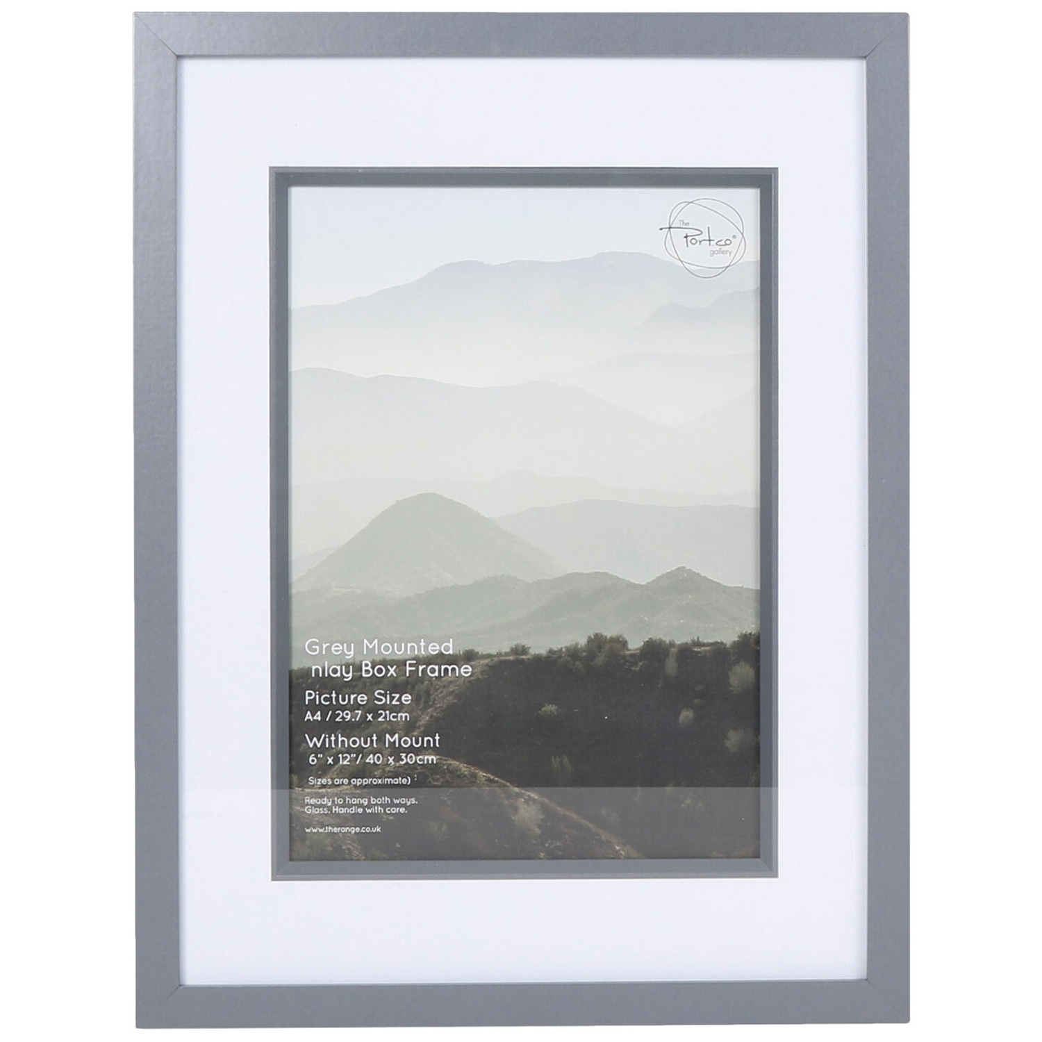 The Port. Co Gallery Grey Mounted Inlay Box Photo Frame A4 Price Comparisons | Compare The Build
