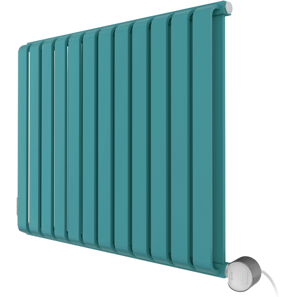Terma Warp-Room E Wi-Fi Matt Teal Electric Radiator 800W 630 x 785mm ...