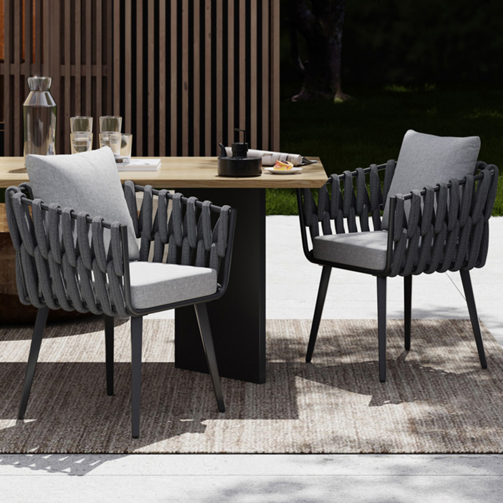 tectake Lugano Set of 2 Anthracite Lounge Chair Price Comparisons | Compare The Build