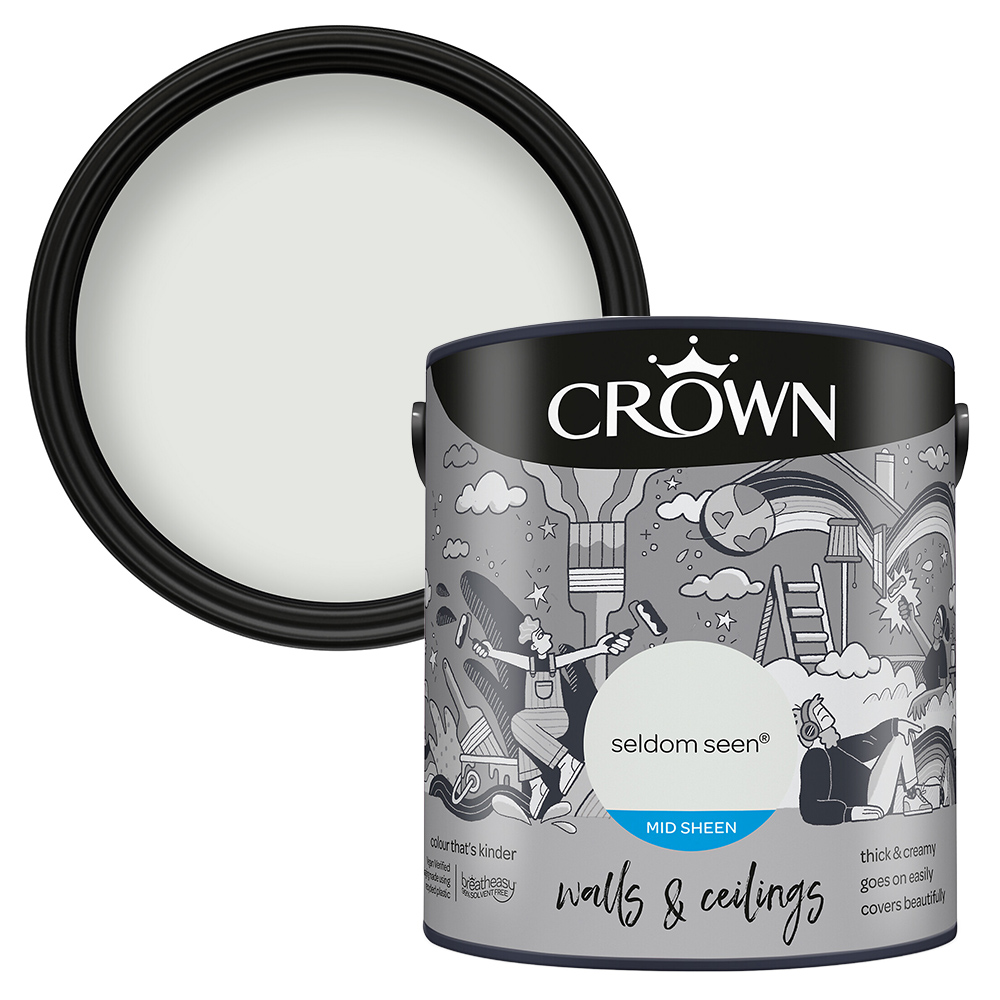 Crown Walls & Ceilings Seldom Seen Mid Sheen Emulsion Paint 2.5L Price Comparisons | Compare The Build