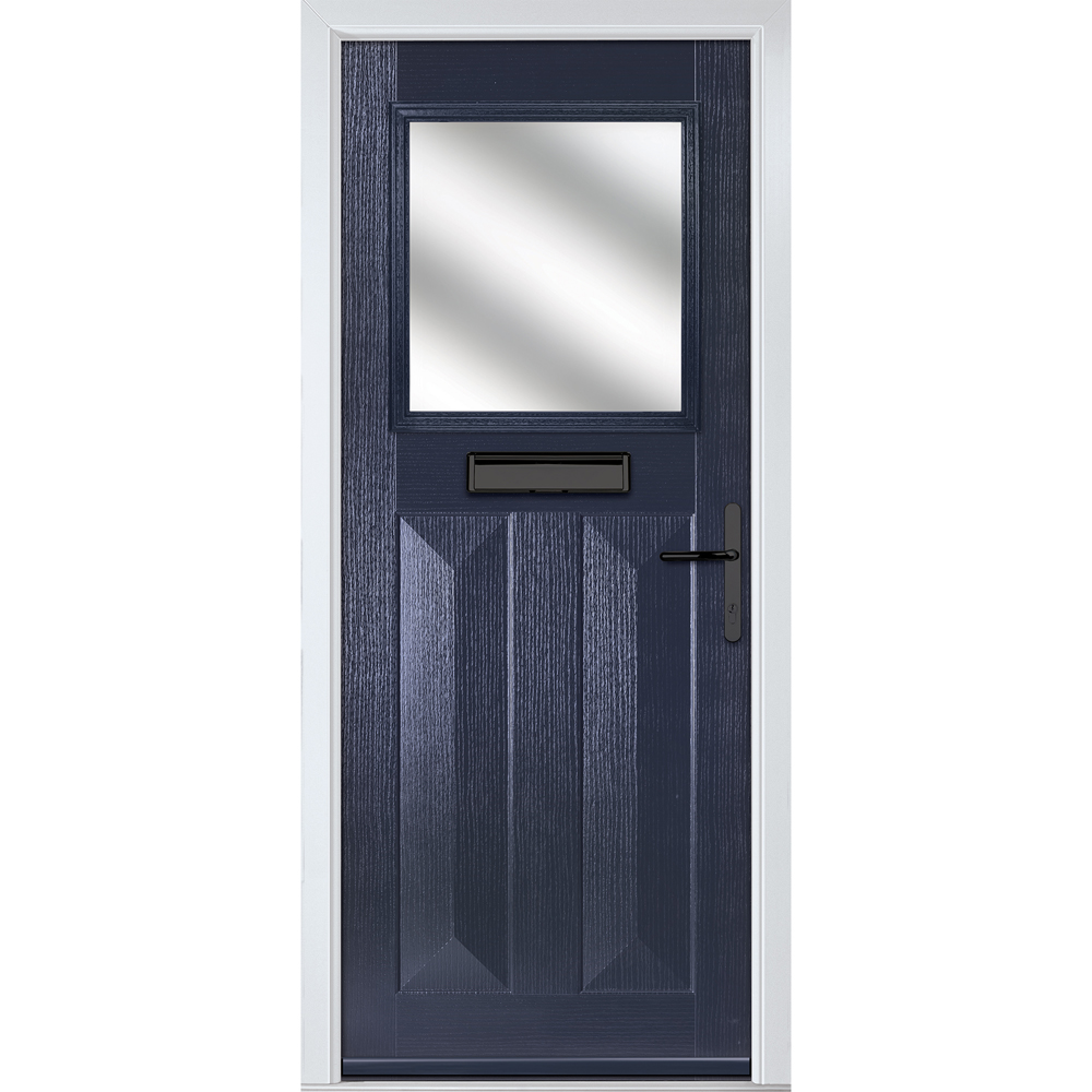 Crystal-Direct Eaton Blue GRP Clear Glass Left Hand Open Front Door 2090 x 920mm Price Comparisons | Compare The Build