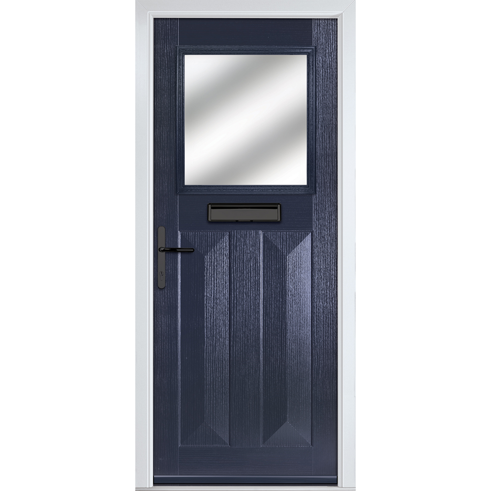 Crystal-Direct Eaton Blue GRP Stipolytte Glass Right Hand Open Front Door 890 x 2090mm Price Comparisons | Compare The Build