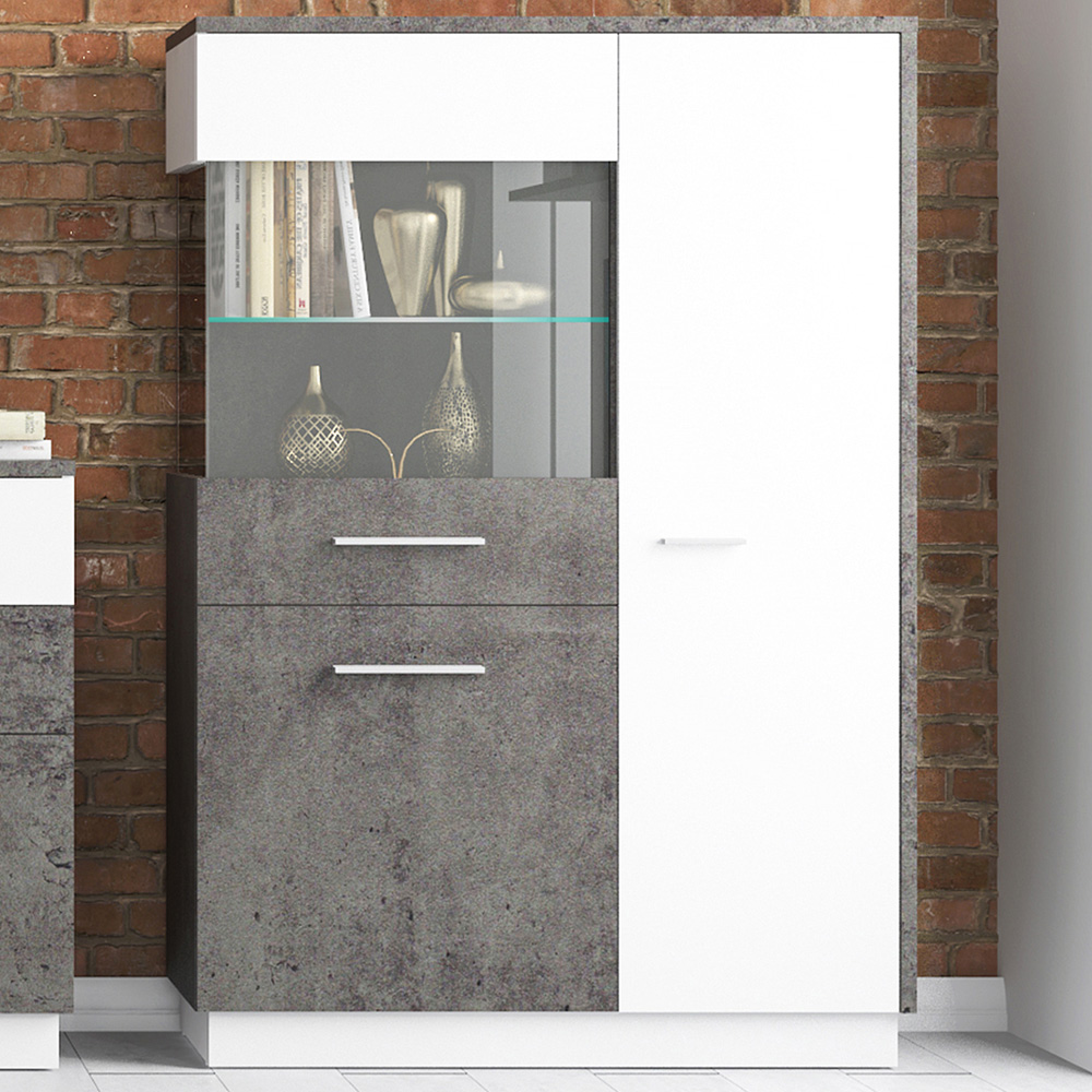 Florence Zingaro 2 Door Left Hand Display Cabinet Price Comparisons | Compare The Build