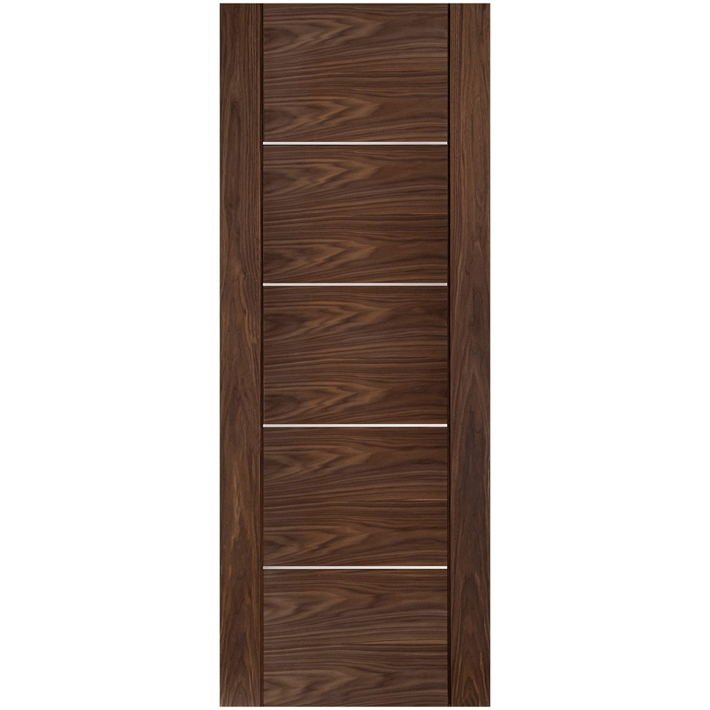 Venice Shell Panel Venice Walnut Fully Finished 5 Panel Internal Door 1981 x 838 x 35mm ...