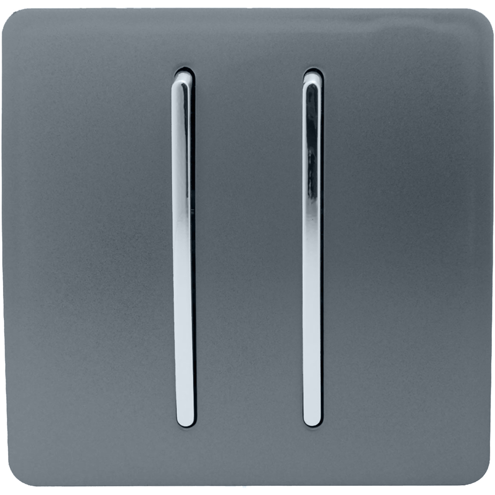 Trendi Switch 2 Gang 10amp Intermediate Warm Grey Rocker Light Switch ...