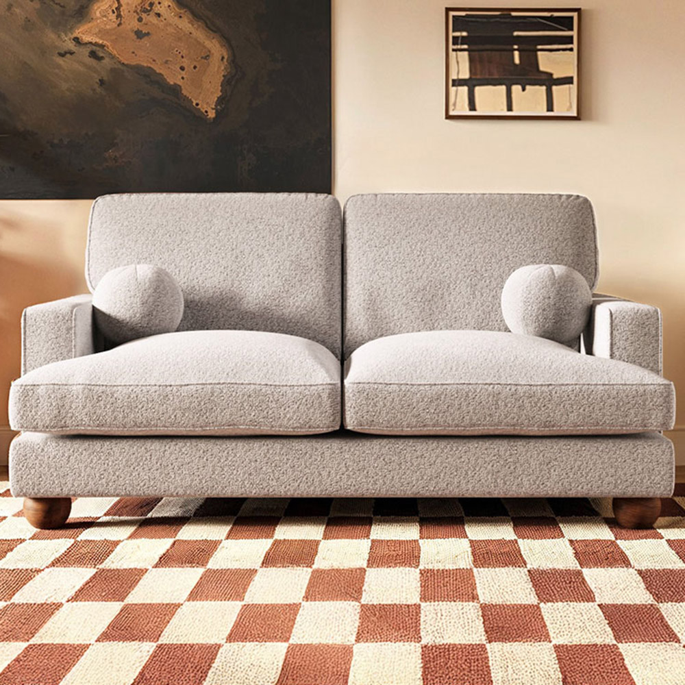 Solace+Co Addison 2 Seater Beige Boucle Sofa Price Comparisons | Compare The Build