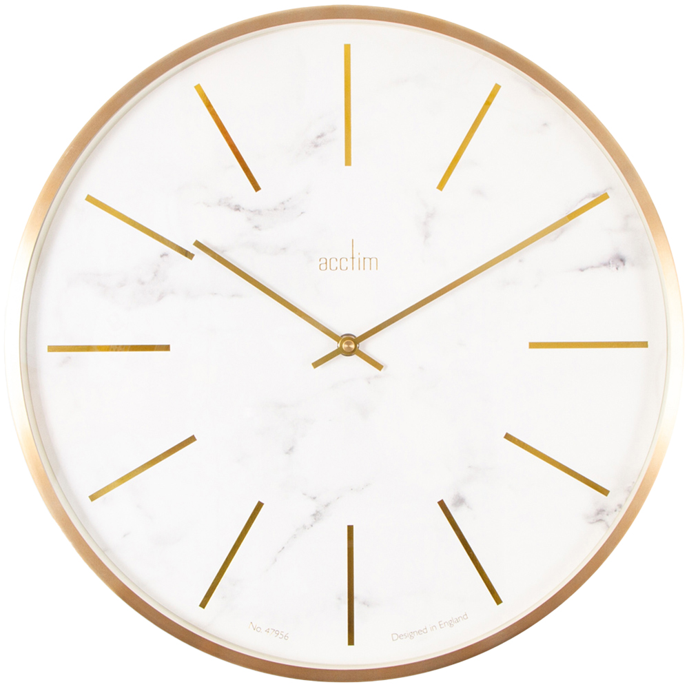 Acctim Luxe Marble Round Wall Clock 40cm Price Comparisons | Compare The Build
