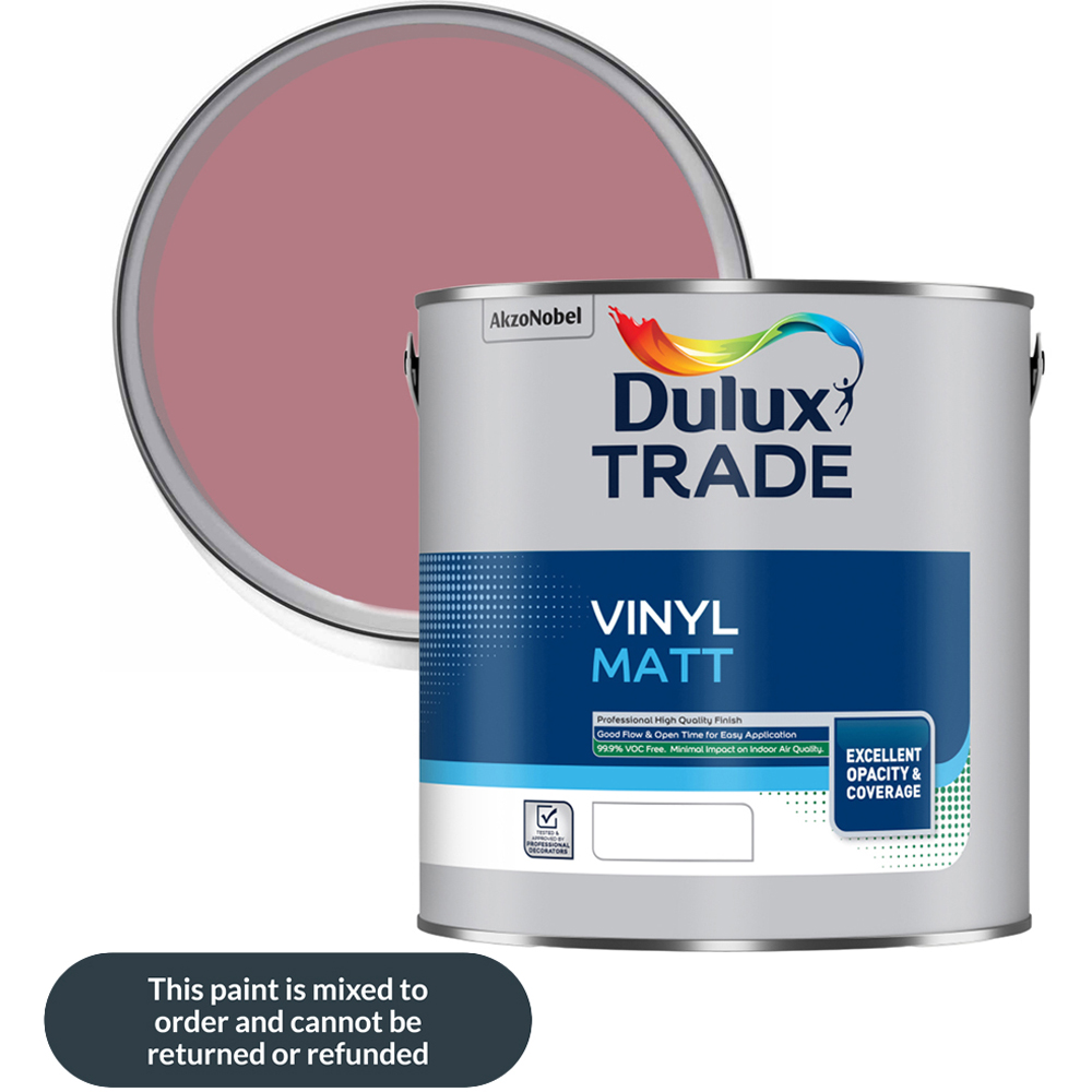 Dulux Trade Raspberry Diva Walls and Ceilings Vinyl Matt Paint 2.5L ...
