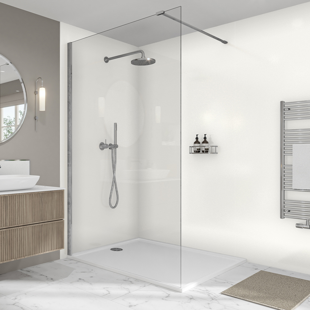 Wetwall Elite Post Formed and Tongue and Groove Artico Shower Wall Panel 2420 x 1200mm Price Comparisons | Compare The Build