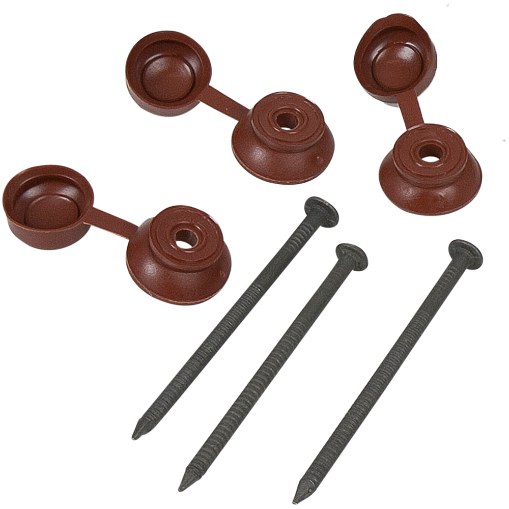 Homebase Bitumen Coroline Red and Brown Bitumen Sheet Fixings 400 Pack | Homebase