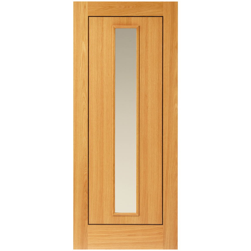 JB Kind Spencer Contemporary Oak Glazed Internal Door 1981 x 686mm | Compare The Build