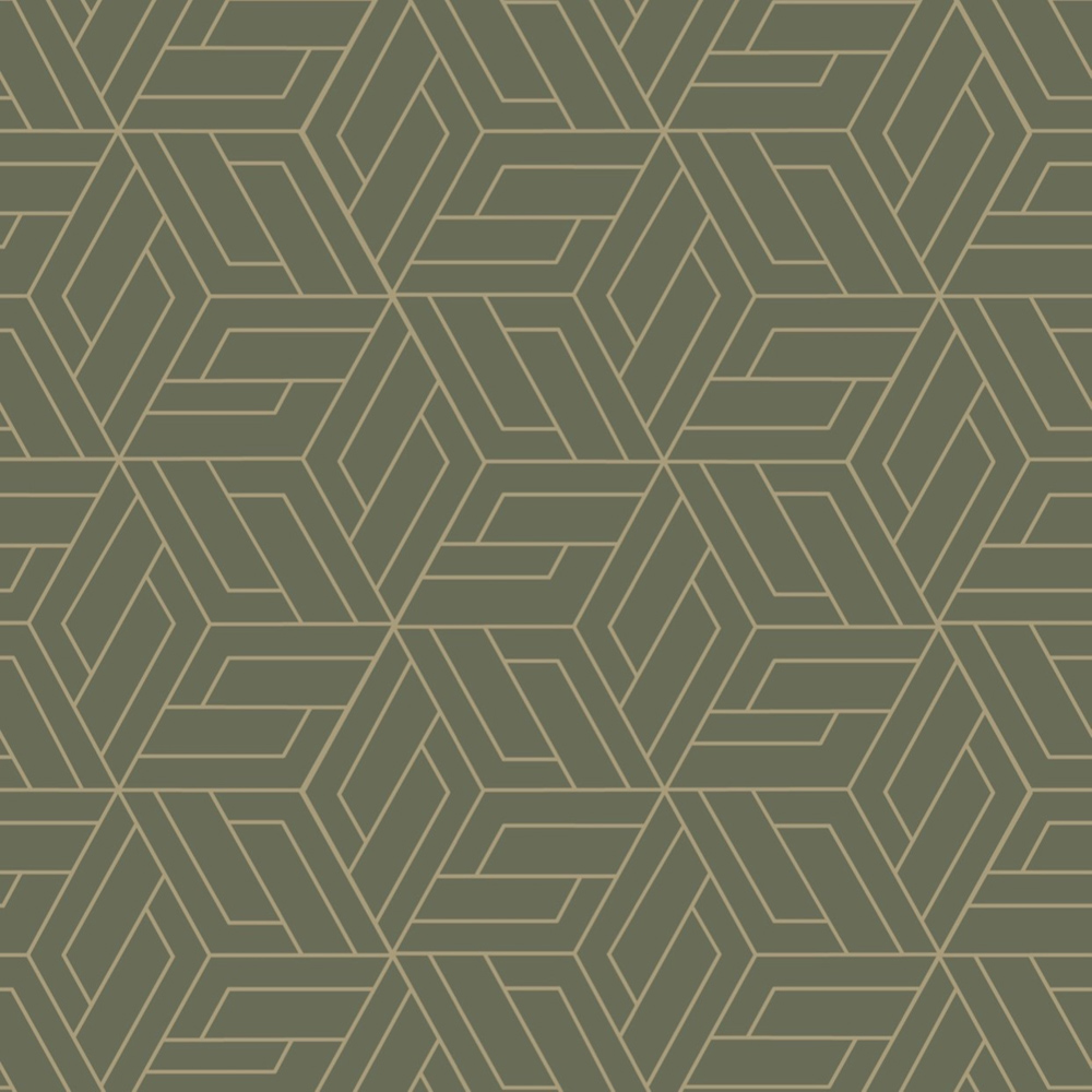 Grandeco Cobra Geometric Metallic Green Vinyl Wallpaper Price Comparisons | Compare The Build