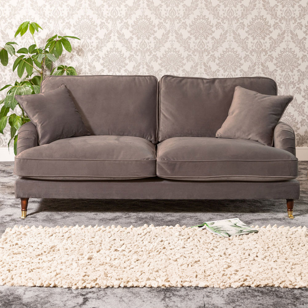 Mackenzie 2 Seater Taupe Plush Velvet Sofa Price Comparisons | Compare The Build