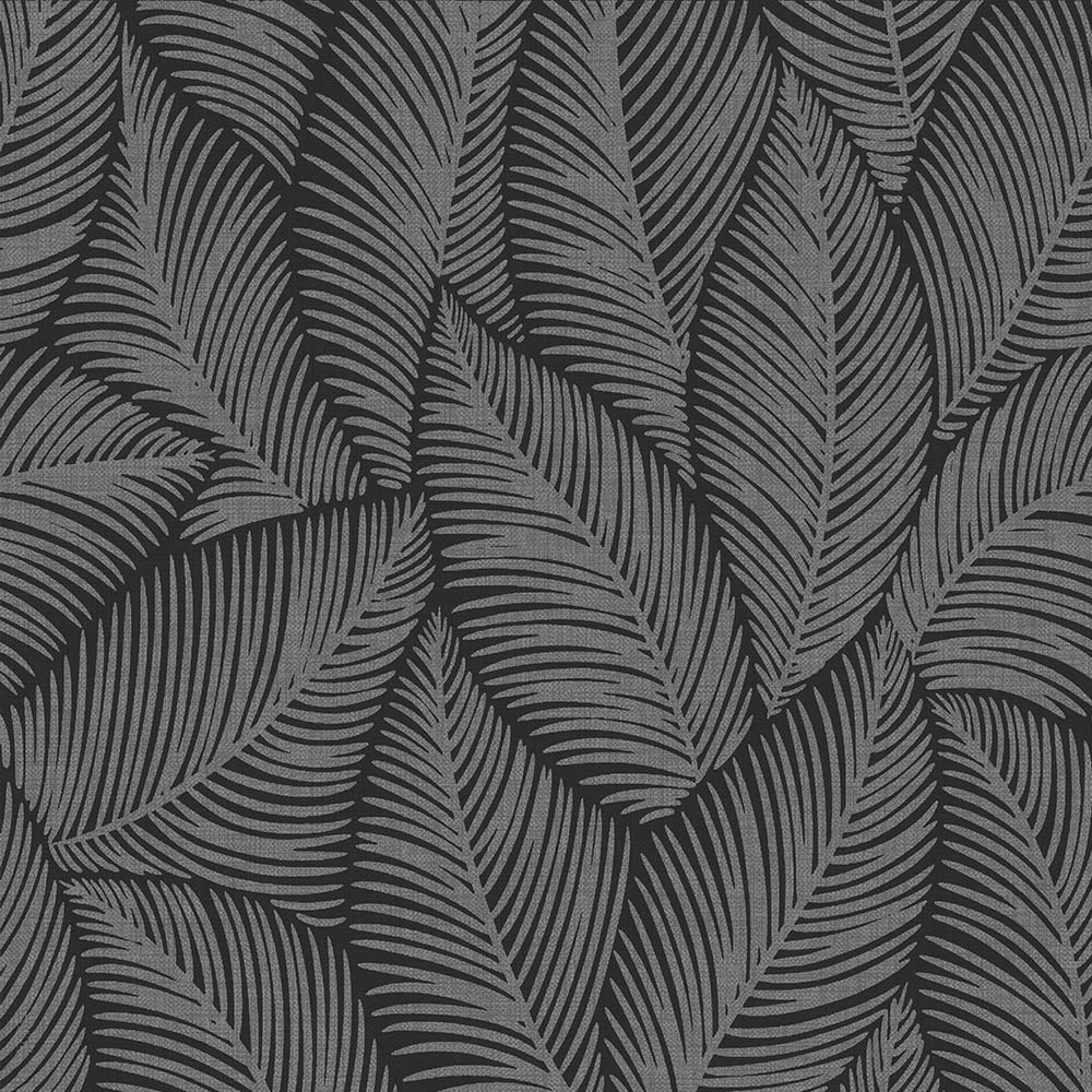 Muriva Denver Leaf Charcoal Wallpaper Price Comparisons | Compare The Build