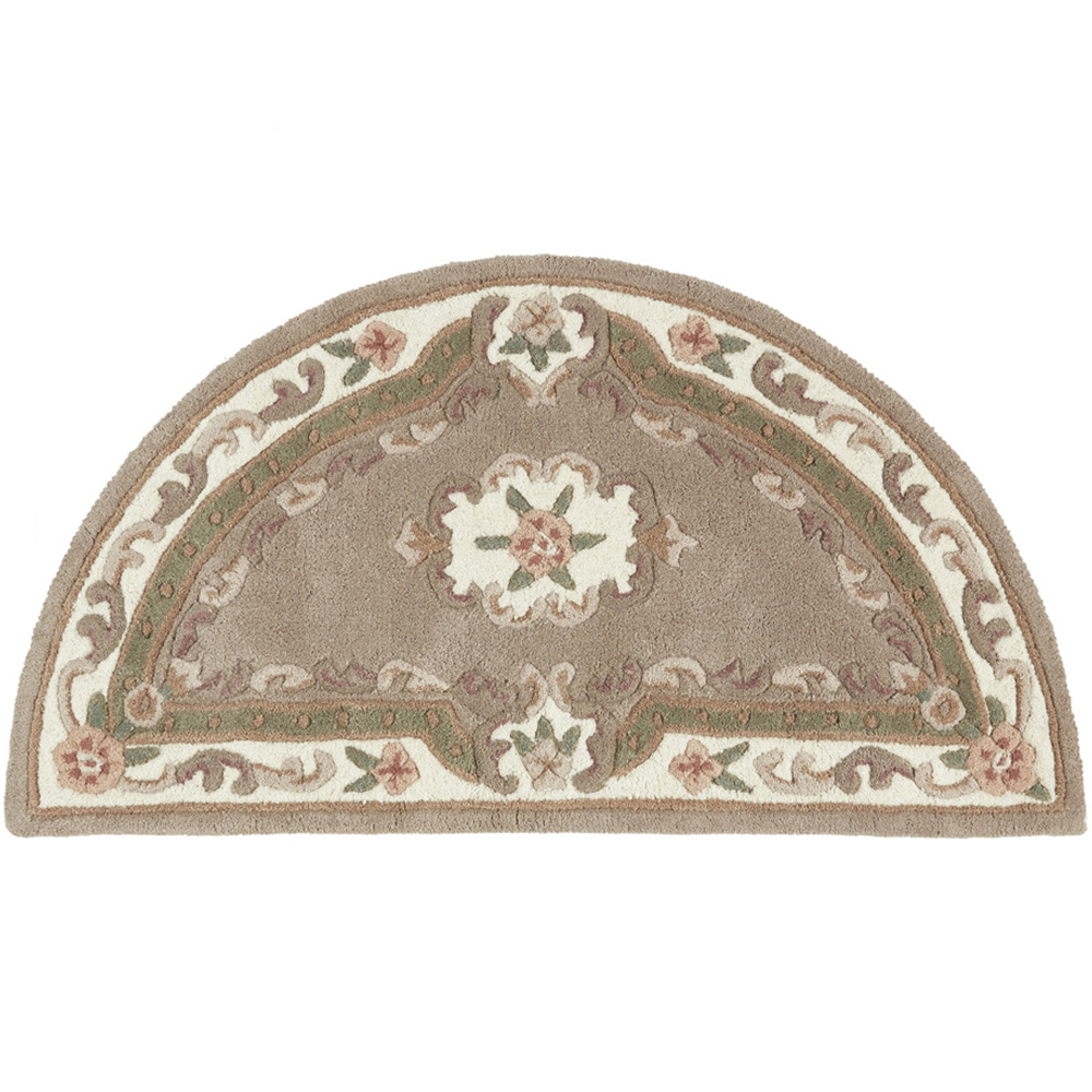 Origins Shensi Beige Half Moon Rug 67 x 127cm | Homebase
