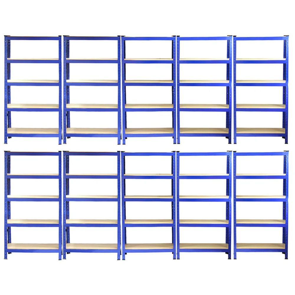 Monster Racking T-Rax Heavy Duty Blue Shelving Units 75cm 10 Pack ...