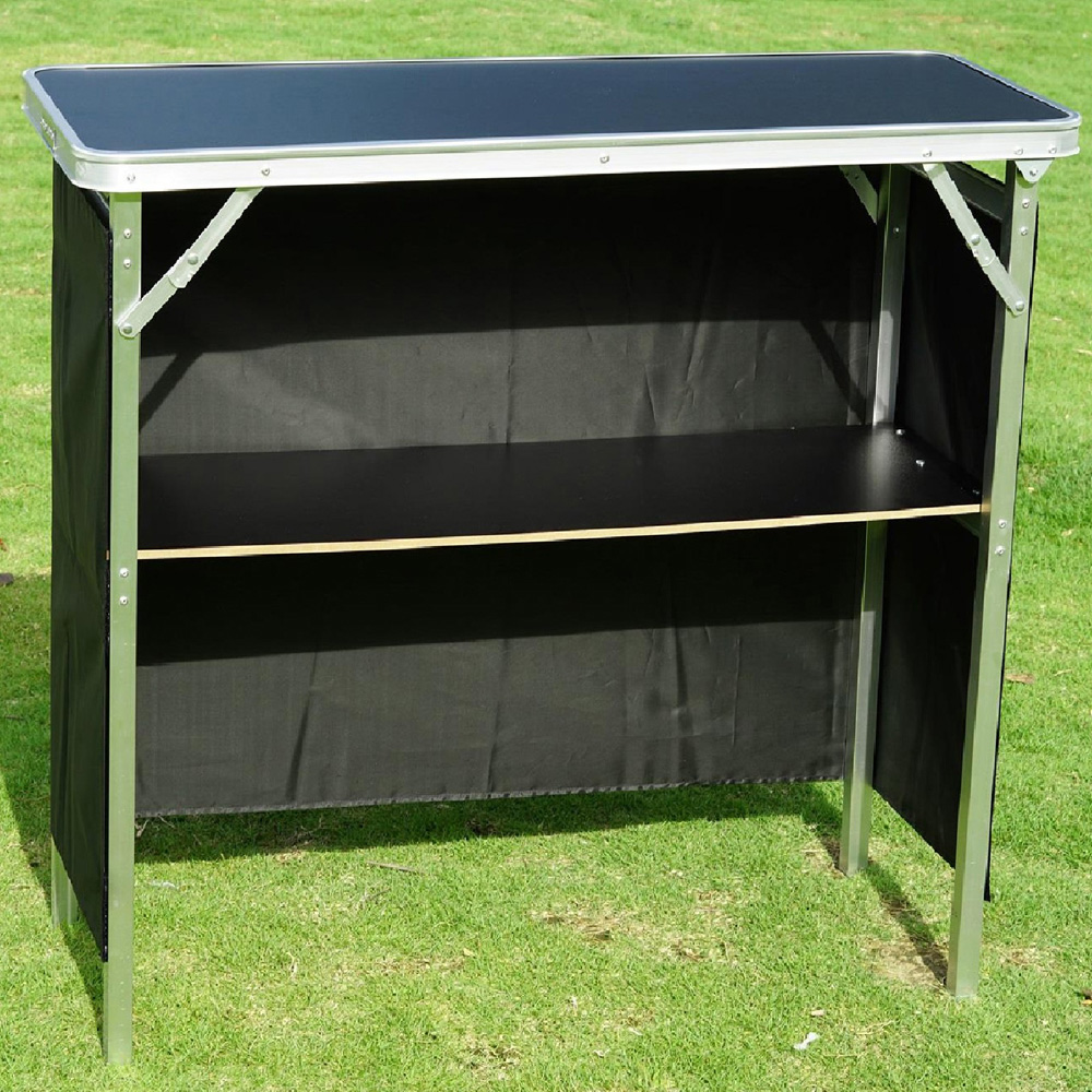 Gr8 Garden Silver and Black Portable Folding Bistro Bar Table with Carry Case Price Comparisons | Compare The Build