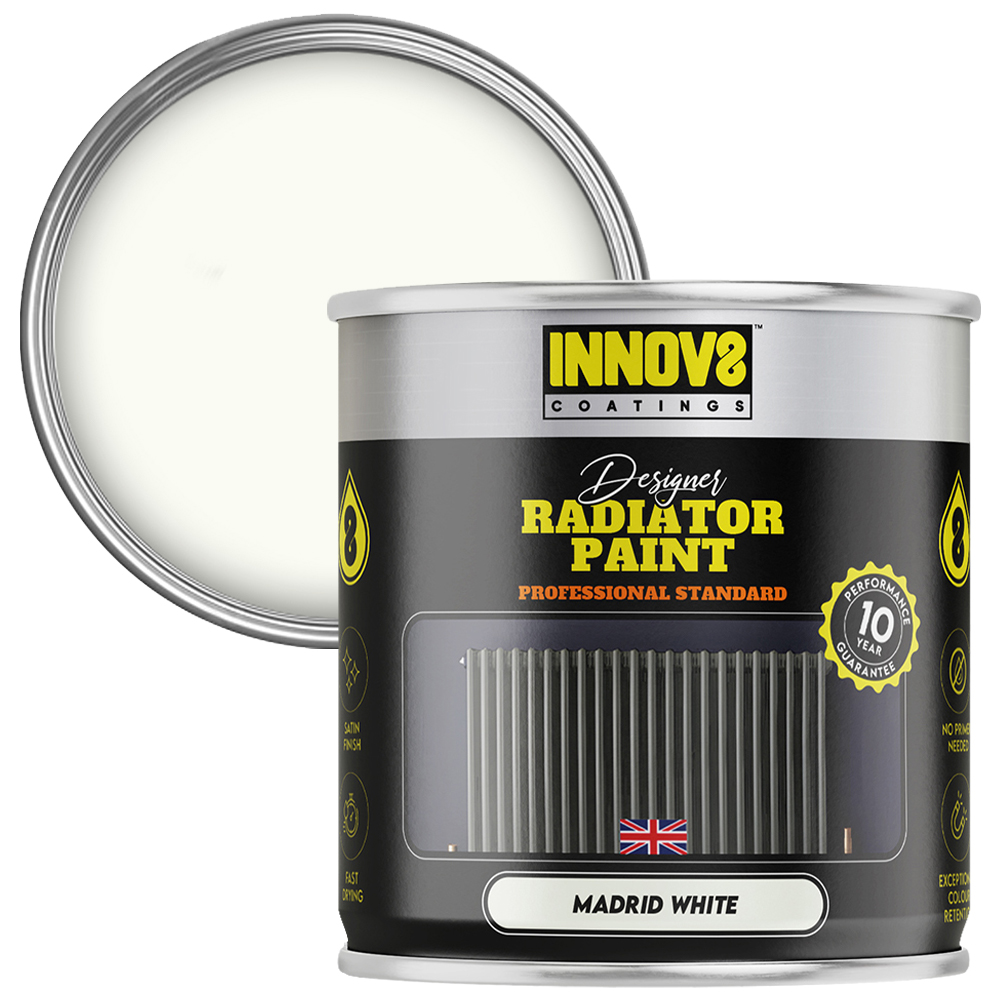 Innov8 Coatings Designer Radiator Paint 750ml Madrid White Price Comparisons | Compare The Build