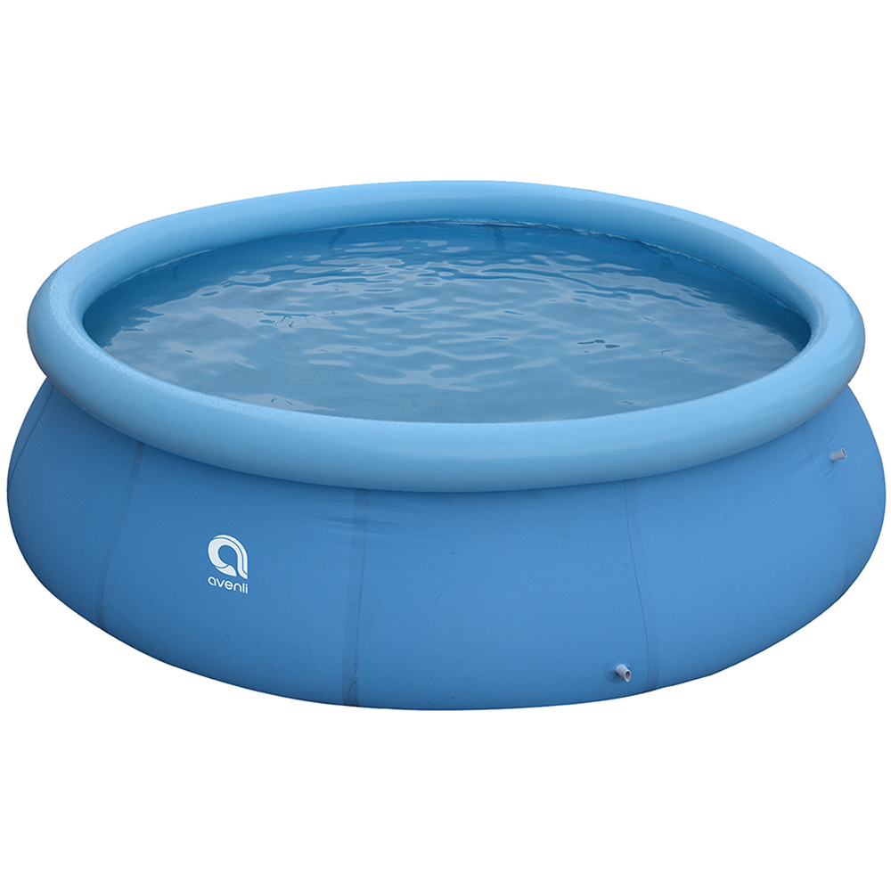 Living and Home Light Blue Inflatable PVC Swimming Pool 240 x 240 x ...
