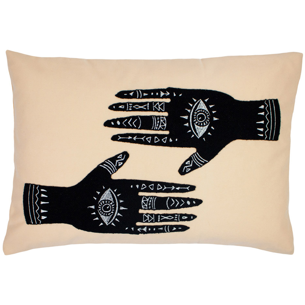 furn. Ashram Hands Blush Embroidered Cushion Price Comparisons | Compare The Build