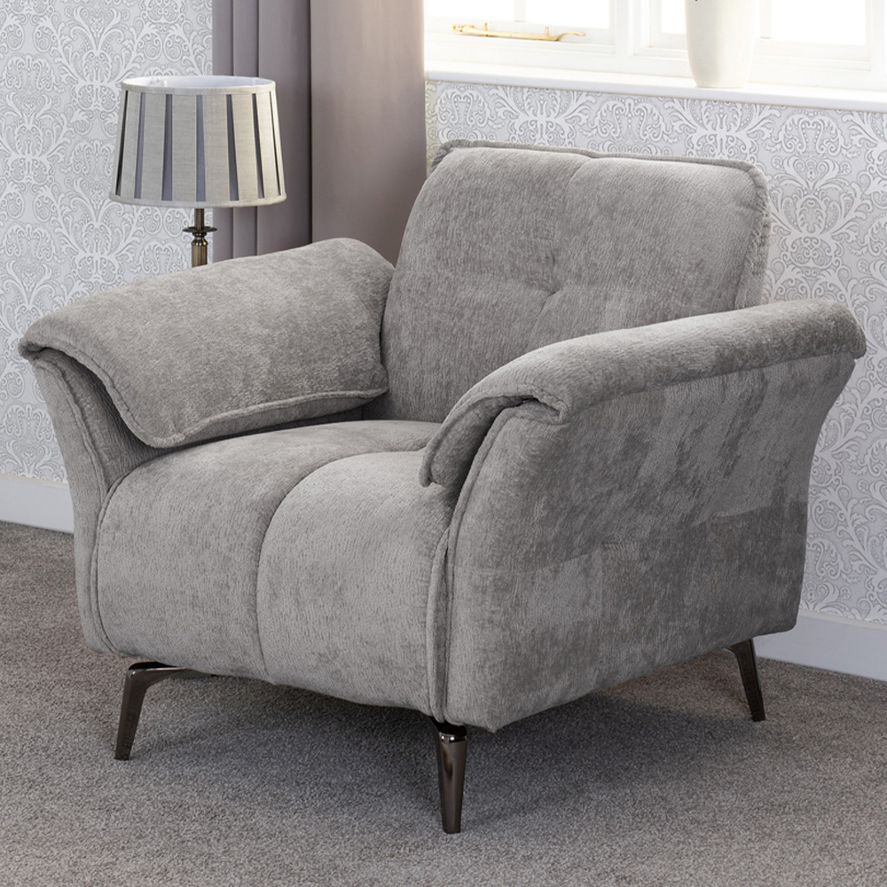 Seconique Amalfi Single Seater Grey Fabric Chair Price Comparisons | Compare The Build