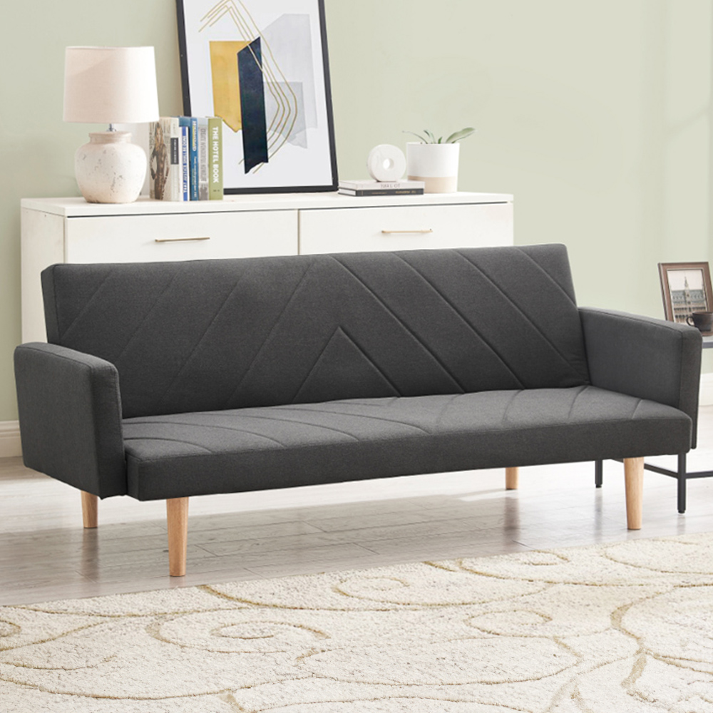 Home Detail Ryan 2 Seater Dark Grey Sofa Bed | Homebase
