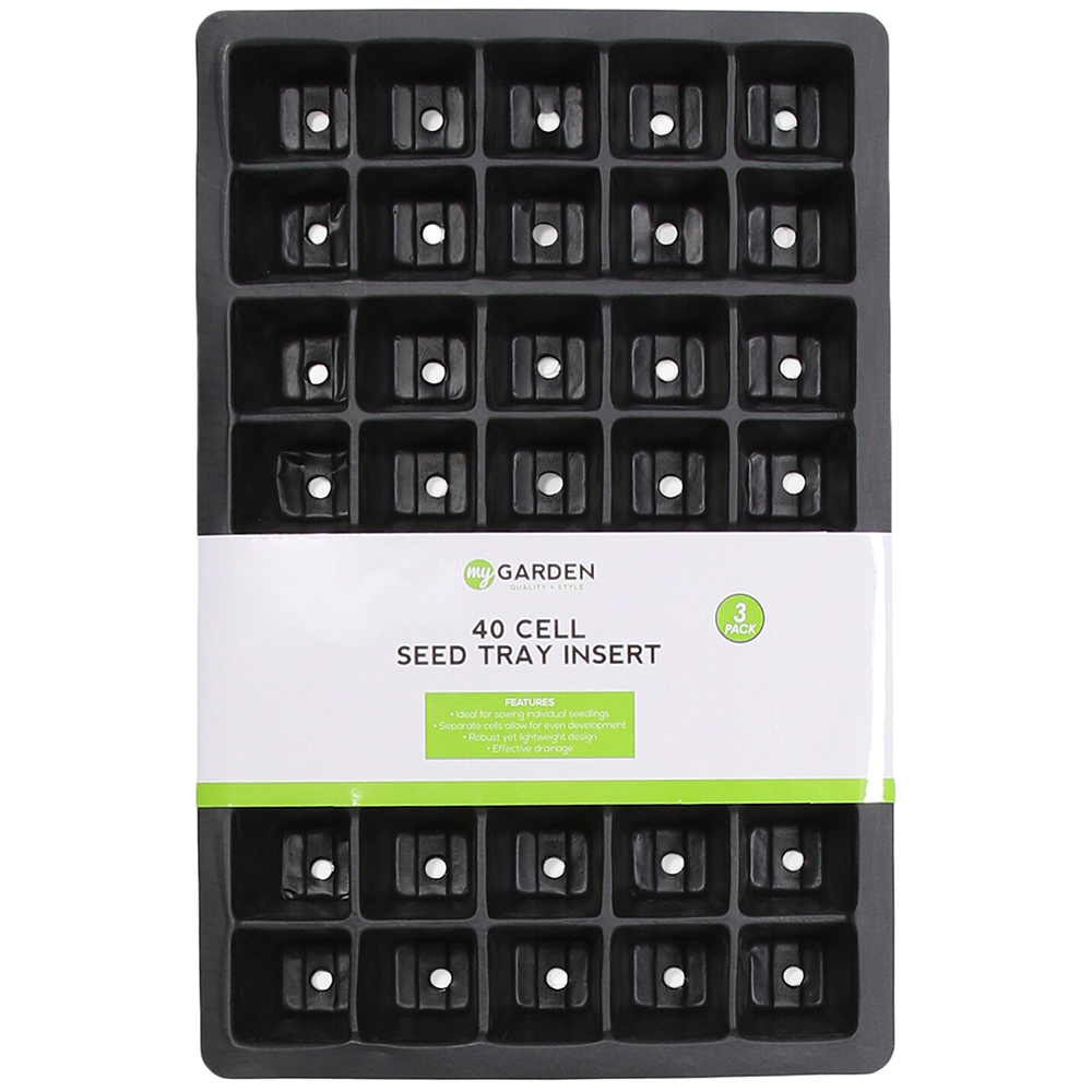 Pack Of Cell Inserts - Black / 40 cells per tray | Homebase