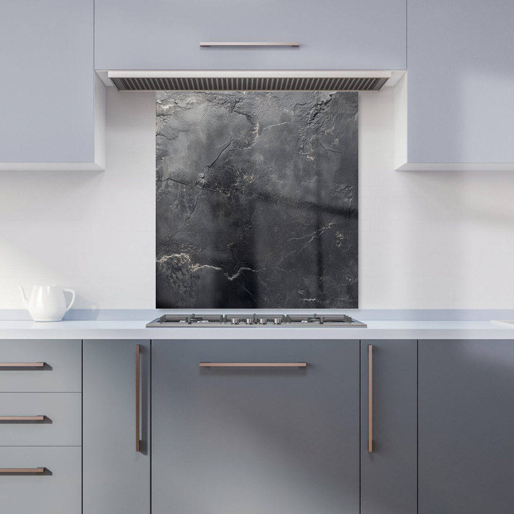 Homebase Back Splashes Warren Reed Designer Dark Concrete Effect Glass Kitchen Splashback 75 x ...