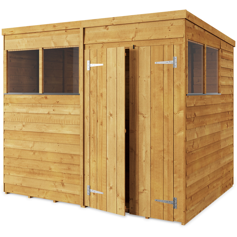 StoreMore 8 x 6ft Double Door Overlap Pent Shed Price Comparisons | Compare The Build