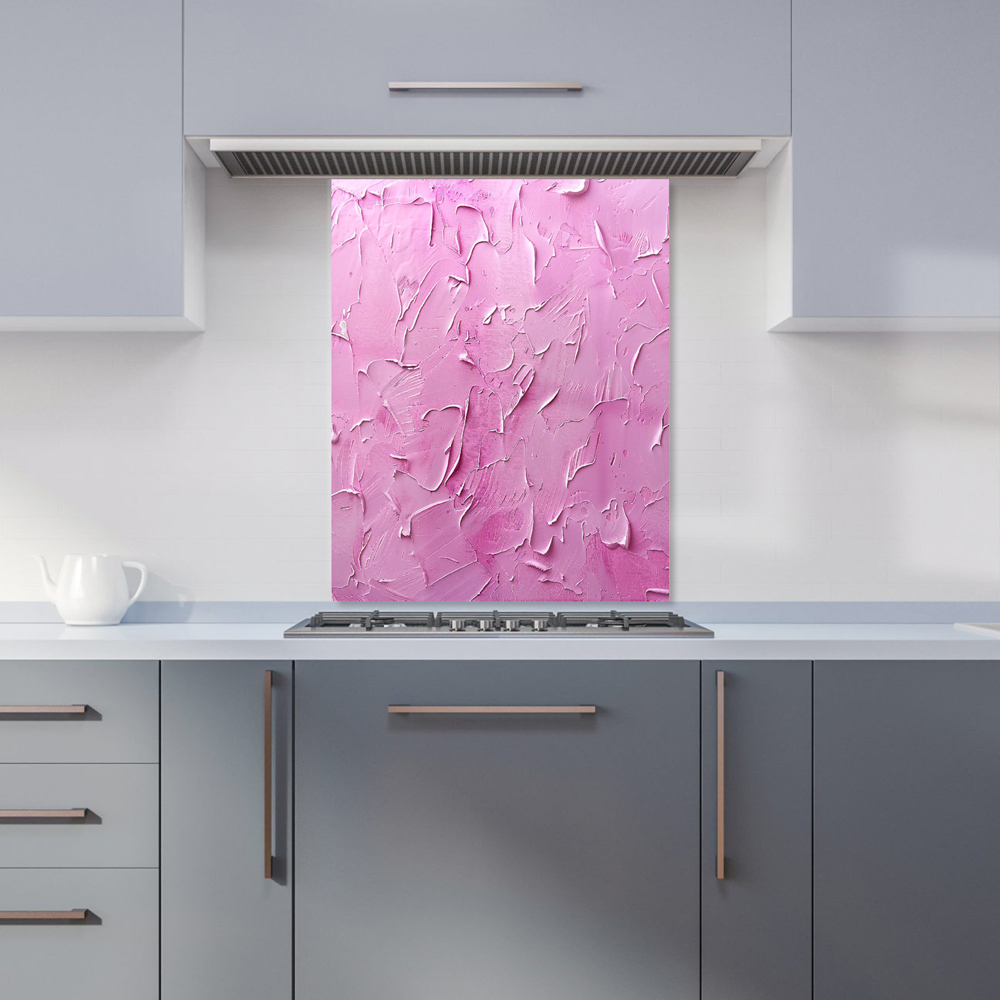 Warren Reed Designer Bright Pink Textured Effect Kitchen Splashback 75 x 60cm Price Comparisons | Compare The Build