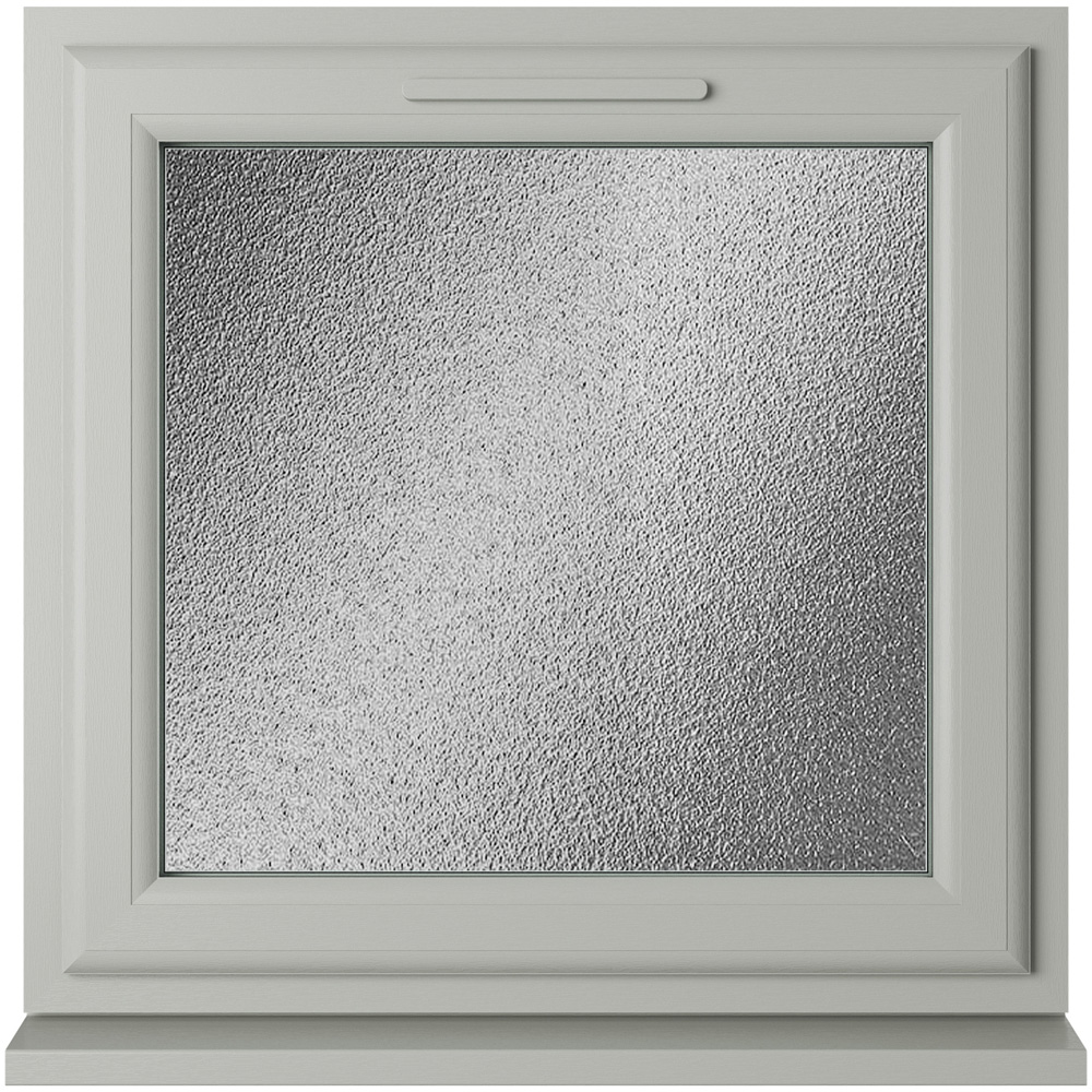 Crystal Agate and White Top Hung Opener Obscure Double Glazed Window ...