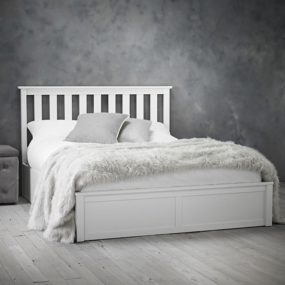 LPD Furniture Oxford King Size White Ottoman Bed Frame Price Comparisons | Compare The Build