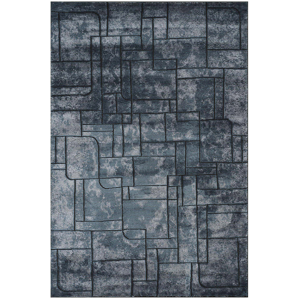 Modern Navy Rug Desire Rugs Belgravia Metallic Sheen Modern Cobble Design Navy Rug 160 ...