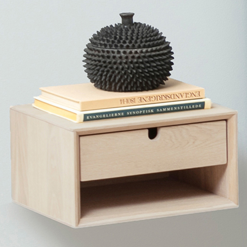 Florence Century Single Shelf Single Drawer Oak Wall Mounted Bedside Table Price Comparisons | Compare The Build