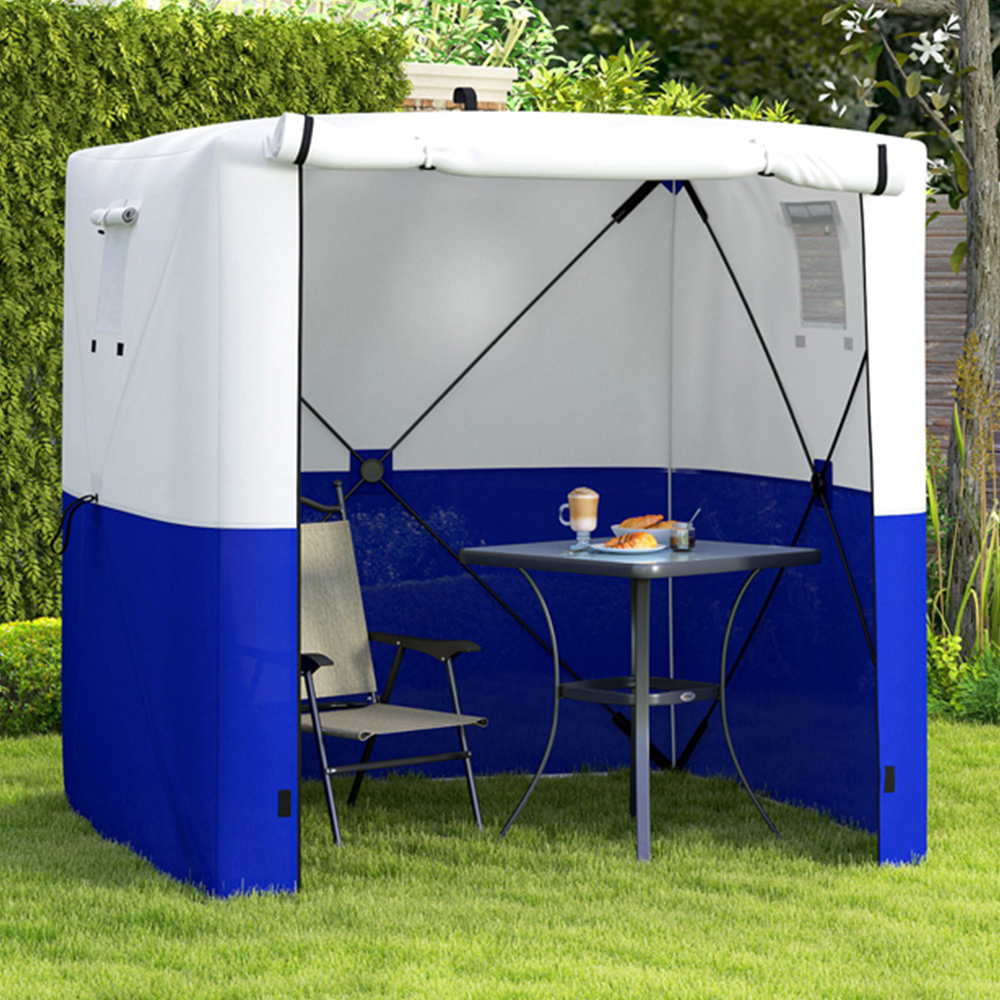 Outsunny Blue Pop Up Gazebo with Sides and Carry Bag 2 x 2m Price Comparisons | Compare The Build